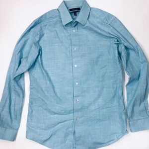 APT9 SlimFit LongSleeve Button Dress Shirt Blue 16